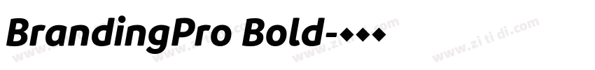 BrandingPro Bold字体转换